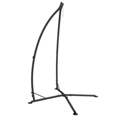 B&Q -  Hammock Chair Stand Metal Frame Hammock Stand Only With ChianBlack