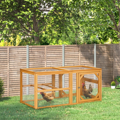 Pawhut Wooden Chicken Coop W/ PerchesDoorsFor 2-4 Chickens from B&Q