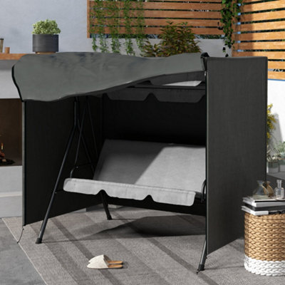 Rackhams Grey/Dark 152 X 177Cm Three-Seater Swing Chair Protective Cover - Image 6