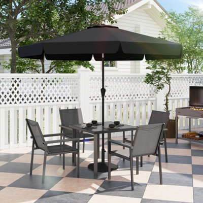 Outsunny 5 Piece Garden Dining SetOutdoor Table And 4 ChairsGrey from B&Q