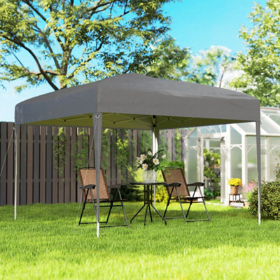 B&Q -  3 X 3 M Garden Pop Up Gazebo Marquee Party Tent Wedding Canopy Grey