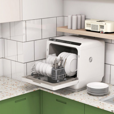 Homcom Multicolor Worktop Dishwasher W/ 4 Place Settings 6 Programs - Image 7
