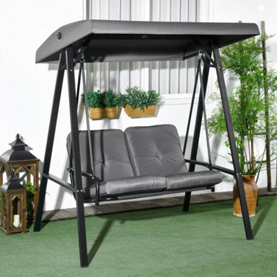 B&Q -  2 Seater Garden Outdoor Swing Chair Hammock W/ Adjustable Canopy