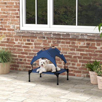 Pawhut Cooling Raised Dog Bed W/ Breathable MeshFor MiniS DogsDark Blue from B&Q