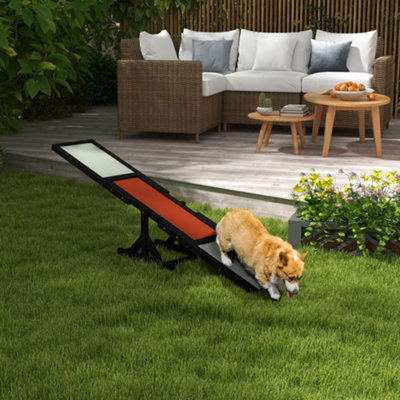 Pawhut Wooden Pet Seesaw For Big Dogs With Anti-Slip SurfaceBlack from B&Q