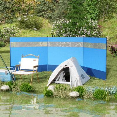 Outsunny Camping Windbreaks With Clear Windows440 X 140CmBlue from B&Q