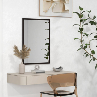 Homcom Black 70X50cm Wall Bathroom Mirror For Home Decor, Vanity Mirror,