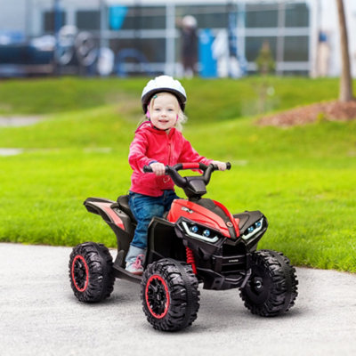 B&Q -  12V Electric Quad Bikes For Kids Ride On Car Atv Toy For 3-5 Years Red