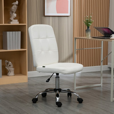 Vinsetto Curved Back Home Office Chair With Adjustable HeightWhite from B&Q