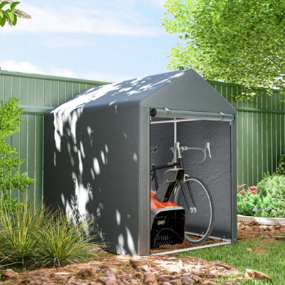 Outsunny 1.2 X 1.8M Portable Garden Shed For MotorbikesGarden ToolsBikes