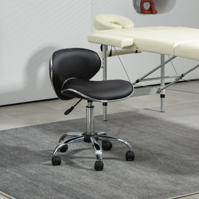 Homcom Black Office Chair Beauty Salon Rolling Technician Stool Chair - Image 5