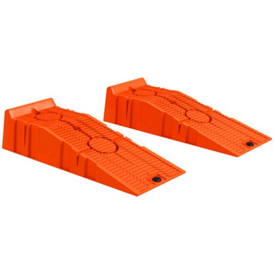 Durhand Orange 1 Pair Heavy Duty 5 Ton Plastic Garage Workshop Car Service Ramps Lifting Automotive Vehicle Portable, | Aosom Uk - Image 4
