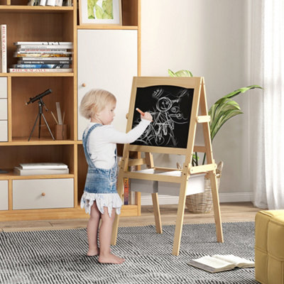 Aiyaplay 3 In 1 Kids Easel With Paper RollStorage BasketsNatural from B&Q