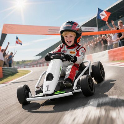Homcom 24V Electric Go Kart For Kids With MusicHorn HonkingSlow Start from B&Q