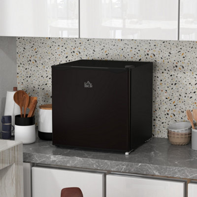 Homcom 35L Tabletop Freezer With Adjustable Temperature Wire Shelf Black