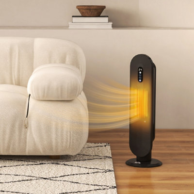 B&Q -  Ceramic Space Heater Tower Heater W/ 45 Degree OscillationBlack