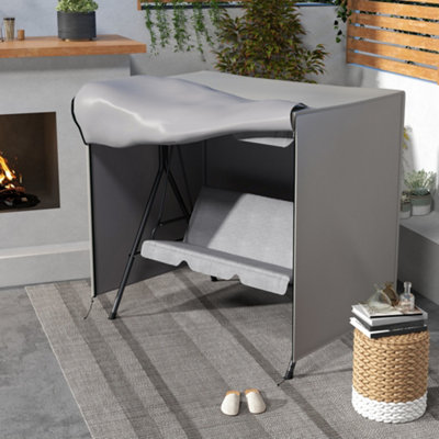 Rackhams Light/Grey 152 X 177Cm Three-Seater Swing Chair Protective Cover - Image 3