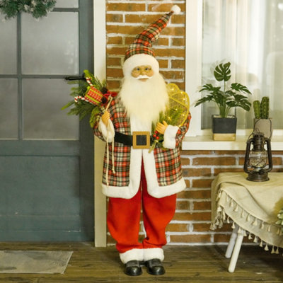 Homcom 133Cm Animated Santa Claus W/ Sound Activated Festive Music For Party