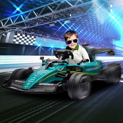 B&Q -  12V Aston Martin Licensed Electric Go Kart W/ 4 Suspension Wheels