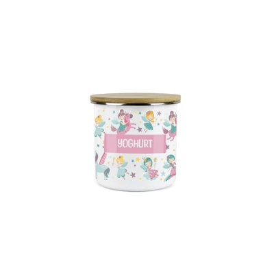 Purely Home Kids Mini Snack PotLunchtime Unicorn Fairy Yoghurt Storage CanisterEnamel Storage Container from B&Q