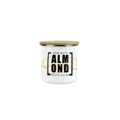 Purely Home Almonds Mini Storage CanisterSnacks Nibbles Enamel Food Storage Container from B&Q