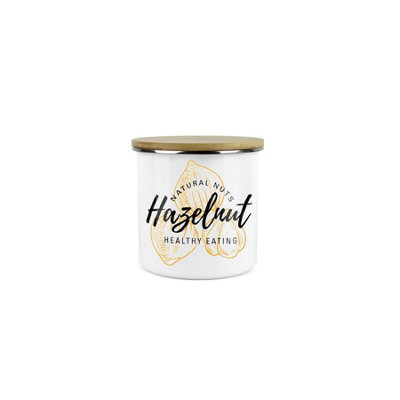 Purely Home Hazelnuts Mini Storage CanisterSnacks Nibbles Enamel Food Storage Container from B&Q