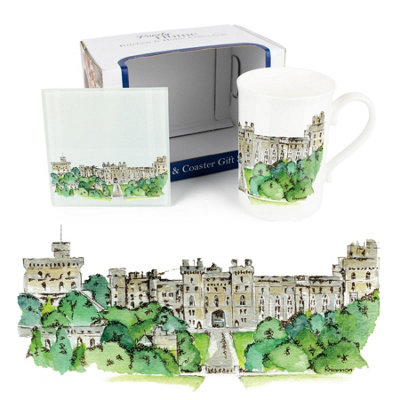 Purely Home Rhiannon Chauncey Mug & Coaster Gift Set - Windsor Castle - Image 3