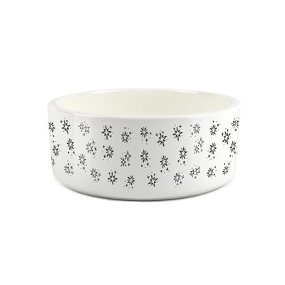 Purely Home Sparkly Stars Large Ceramic Pet Food/Water Bowl - Image 3