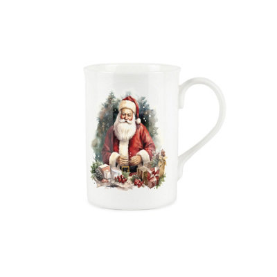 Purely Home Father Christmas MugSanta Xmas Gift Bone China Tea/coffee Cup from B&Q