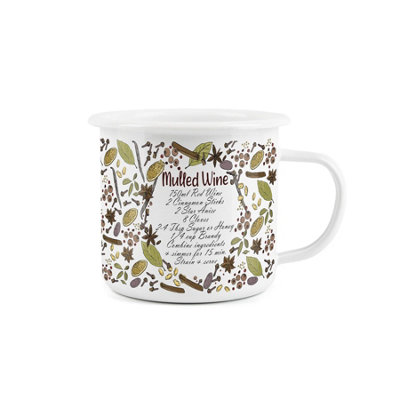 Purely Home Christmas Enamel MugNovelty Seasonal Mulled Wine Festive  Durable Hot Drinks Outdoor Cup For TravelPicnics & Hiking from B&Q