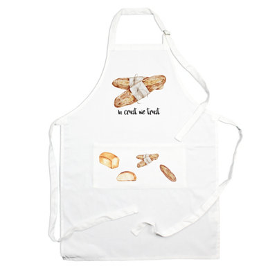 B&Q -  Food Pun Novelty Kitchen ApronCooking & Baking GiftIn Crust We Trust