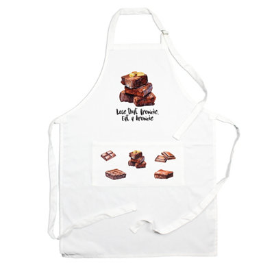 Purely Home Food Pun Novelty Kitchen ApronCooking & Baking GiftFrownie Brownie from B&Q