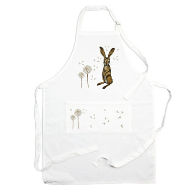 Purely Home Hare Kitchen ApronDandelion Print Cooking & Baking Gift/present from B&Q