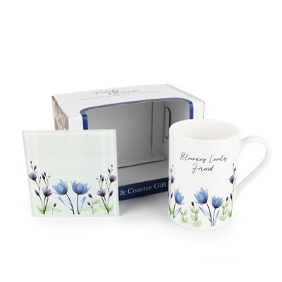Purely Home Blooming Lovely Friend Mug & Coaster Gift Set - Image 4