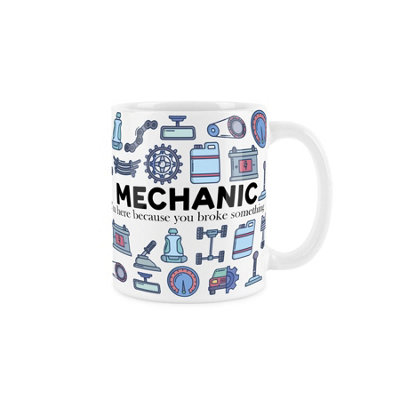 Purely Home Mechanic MugTrades Mechanic Design White Tea Coffee Gift Present Mug from B&Q
