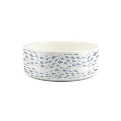 Watercolour Fish Small Ceramic Pet Bowl - Food/Water Dish Gifts for Pets - Image 3
