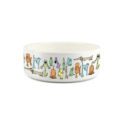 Purely Home Colourful Dogs Small Ceramic Pet Bowl - Food/Water Dish For Dogs - Multi - Image 3