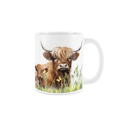 Purely Home Highland Cow Mum & Calf Ceramic Mug from B&Q