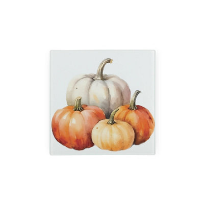 Purely Home Autumn Pumpkins Glass Hot Pot StandHeat Resistant Non-Slip Trivet from B&Q