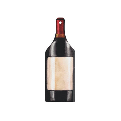 B&Q -  Red Wine Bottle Serving BoardGlass Kitchenware Platter