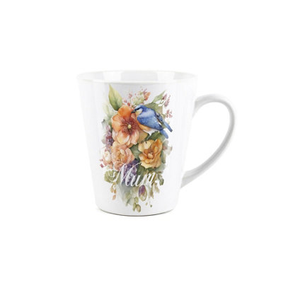 Purely Home Mum Gift MugBlue And Orange Bird Animal Nature Outdoors Gardening Small Latte MugCeramic White Tea/coffee Present Gift from B&Q