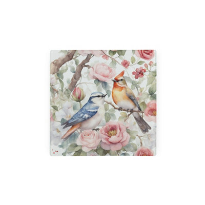 Purely Home Birds & Roses Hot Pot StandHeat Resistant Non-Slip Trivet from B&Q