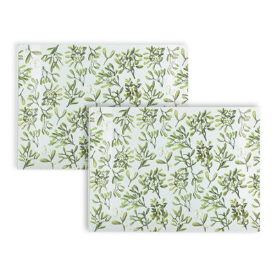 B&Q -  Christmas Mistletoe Large Smooth Worktop ProtectorsSet Of 2