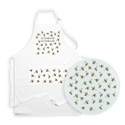 B&Q -  Chrismas BeesApron & Worktop Protector Set