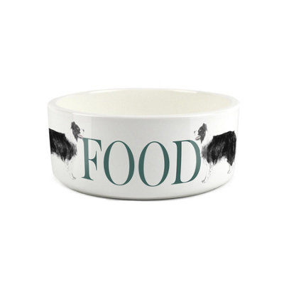 Purely Home Large Ceramic Pet Food Bowl - Border Collie - Image 3
