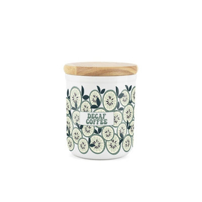 Purely Home Small Ceramic Decaf Coffee Storage CanisterLimes Ceramic Small Sized Kitchen Storage Container 400Ml (11Cm X 9Cm) from B&Q
