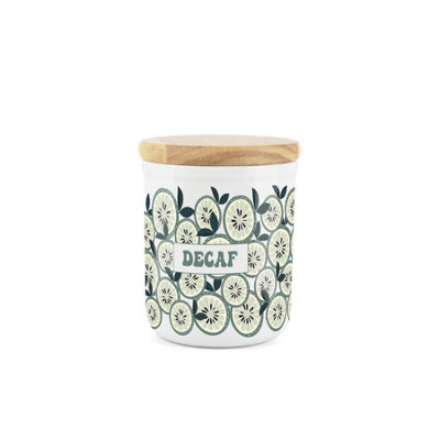 Purely Home Small Ceramic Decaf Storage CanisterLimes Ceramic Small Sized Kitchen Hot Drinks Food Storage Container 400Ml (11Cm X 9Cm) from B&Q