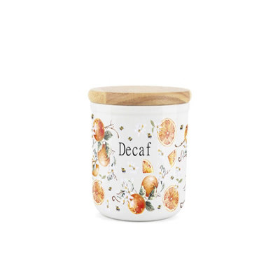 Purely Home Small Ceramic Decaf Storage CanisterTangerines Ceramic Small Sized Kitchen Hot Drinks Food Storage Container 400Ml (11Cm X 9Cm) from B&Q