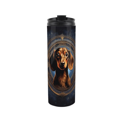 Dachshund Travel Mug - Sausage Dog Novelty Reusable Stainless Steel Flask - Image 3