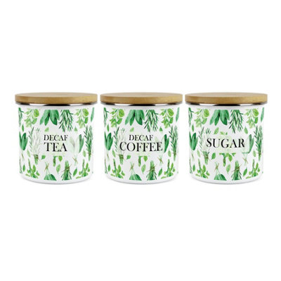 Purely HomeKitchen Herbs Decaf TeaDecaf Coffee & Sugar CanistersKitchen Storage Jars (Large) from B&Q